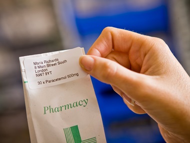 Drug bag label